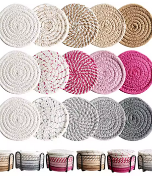 Onderzetters Set van 8 – Absorberende Drankonderzetters voor Tafel