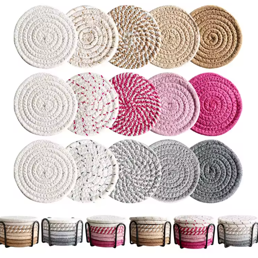 Onderzetters Set van 8 – Absorberende Drankonderzetters voor Tafel