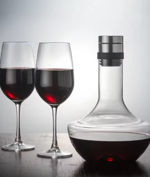 Kristallen Wijn Decanter 1000 ml – Handgemaakte Glazen Karaf met Beluchter