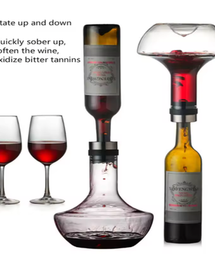 Kristallen Wijn Decanter 1000 ml – Handgemaakte Glazen Karaf met Beluchter