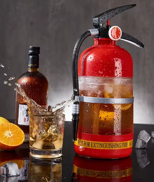 Brandblusser Vormige Drankdispenser – 1,5L / 3L Whiskey Beluchter en Bierdispenser voor Cocktails, Wijn en Party Dranken