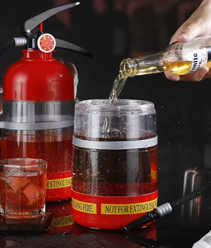 Brandblusser Vormige Drankdispenser – 1,5L / 3L Whiskey Beluchter en Bierdispenser voor Cocktails, Wijn en Party Dranken
