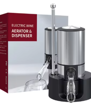 Elektrische Wijnbeluchter en Dispenser – Automatische Wijn Decanter met Oplaadbare Basis