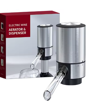 Elektrische Wijnbeluchter en Dispenser – Automatische Wijn Decanter met Oplaadbare Basis