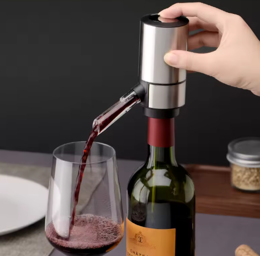 Elektrische Wijnbeluchter en Dispenser – Automatische Wijn Decanter met Oplaadbare Basis