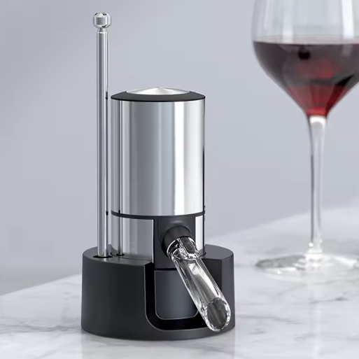 Elektrische Wijnbeluchter en Dispenser – Automatische Wijn Decanter met Oplaadbare Basis