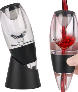Wijnbeluchter Dispenser met Filter en Basis – Professionele Wijnkaraf Schenker