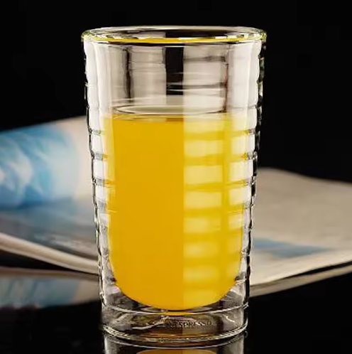 Dubbelwandige Glazen Koffiemok – Hittebestendige Transparante Drinkbeker