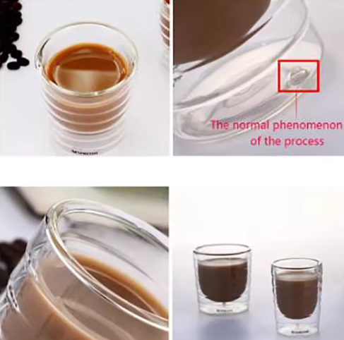 Dubbelwandige Glazen Koffiemok – Hittebestendige Transparante Drinkbeker