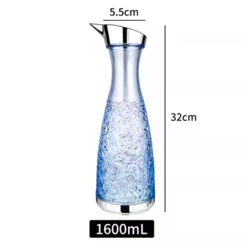 Acryl Drankkan met Filter – 1,6L Transparante Water- en Sapkan voor Bar en Keuken