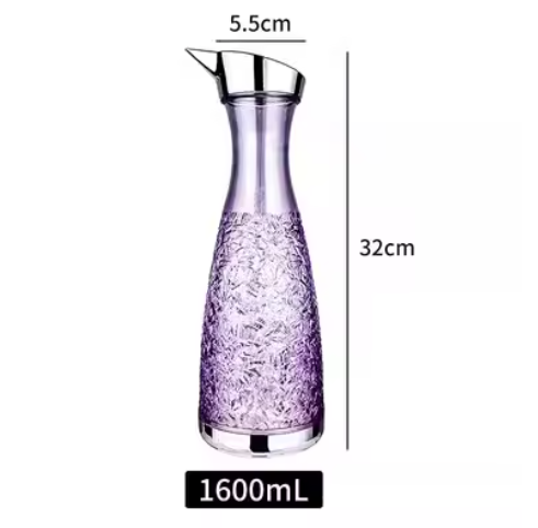 Acryl Drankkan met Filter – 1,6L Transparante Water- en Sapkan voor Bar en Keuken