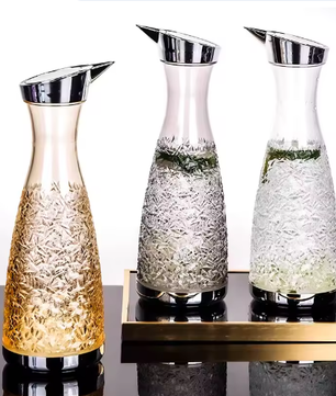 Acryl Drankkan met Filter – 1,6L Transparante Water- en Sapkan voor Bar en Keuken