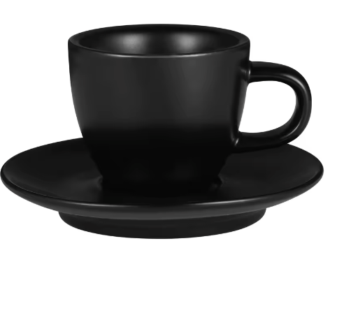 Keramische Espresso Kop en Schotel – 80 ml Barista Koffiekopje