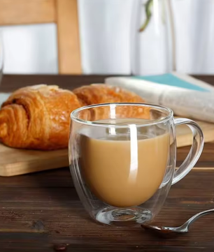 Dubbelwandige Glazen Koffiemok met Handvat – 250 ml Borosilicaat Cappuccino Kop