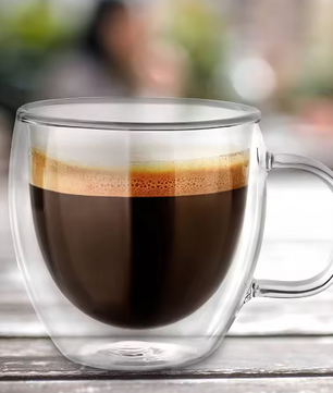 Dubbelwandige Glazen Koffiemok met Handvat – 250 ml Borosilicaat Cappuccino Kop