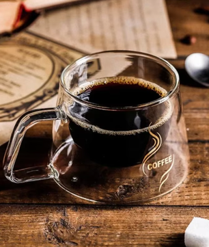 Dubbelwandige Glazen Espressokop – 200 ml Hittebestendig Koffiekopje met Handvat