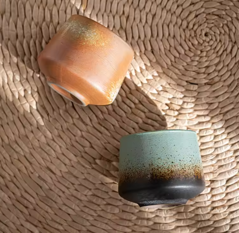 Vintage Keramische Koffiemok 200 ml – Japanse Stijl Thee- en Espressokop