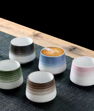 Vintage Keramische Koffiemok 200 ml – Japanse Stijl Thee- en Espressokop