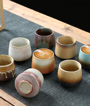 Vintage Keramische Koffiemok 200 ml – Japanse Stijl Thee- en Espressokop