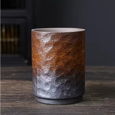 Vintage Keramische Koffiemok – Handgemaakte Steengoed Mok voor Koffie en Thee