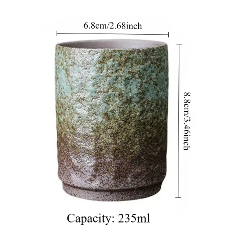 Vintage Keramische Koffiemok – Handgemaakte Steengoed Mok voor Koffie en Thee