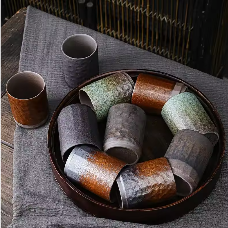 Vintage Keramische Koffiemok – Handgemaakte Steengoed Mok voor Koffie en Thee