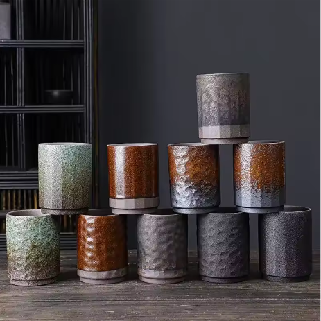 Vintage Keramische Koffiemok – Handgemaakte Steengoed Mok voor Koffie en Thee