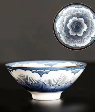 Blauw-Wit Porseleinen Kung Fu Theekopje 70 ml – Traditioneel Chinees Theekopje