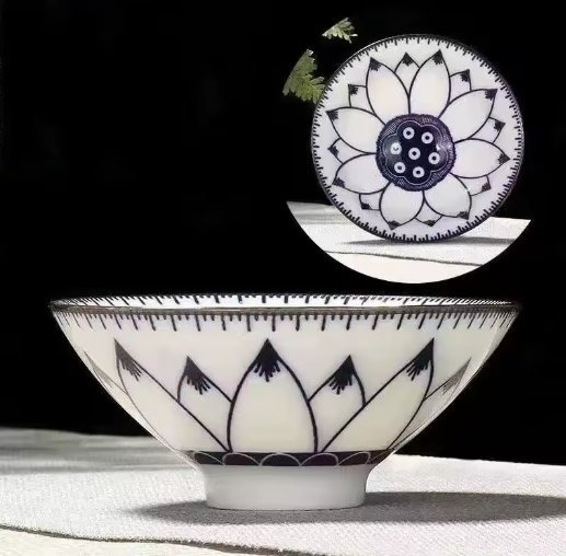 Blauw-Wit Porseleinen Kung Fu Theekopje 70 ml – Traditioneel Chinees Theekopje