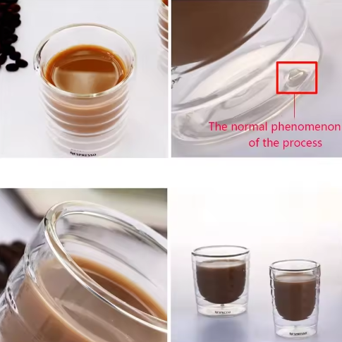 Dubbelwandige Glazen Koffiebeker – Handgemaakte Glas Mok voor Espresso, Thee en Dranken