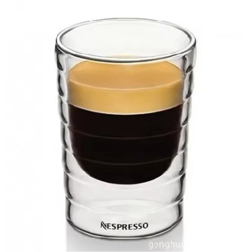 Dubbelwandige Glazen Koffiebeker – Handgemaakte Glas Mok voor Espresso, Thee en Dranken