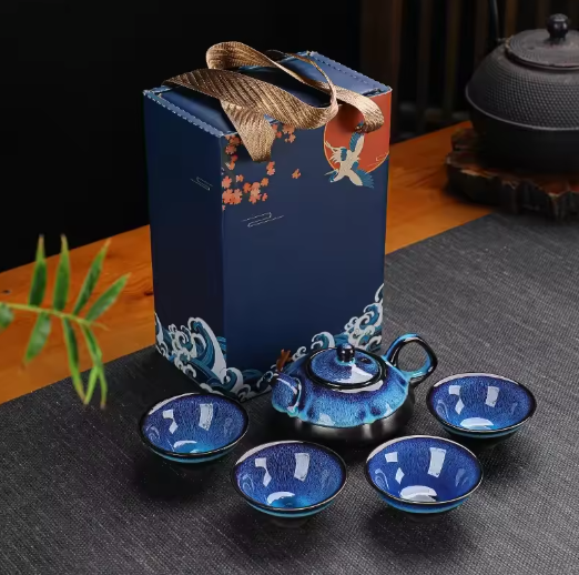 Keramische Theepot en Theekop Set – Traditionele Kung Fu Theeset