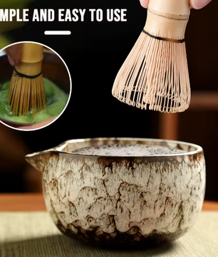 Japanse Matcha Theeset 6-Delig – Matcha Kom, Bamboe Garde en Thee Accessoires