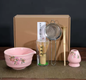 5-Delige Japanse Matcha Theeset – Keramische Matcha Kom met Bamboe Garde