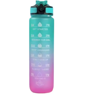 Sport Waterfles 1000 ml met Rietje – Lekvrije Drinkfles voor Fitness en Outdoor