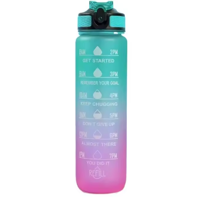 Sport Waterfles 1000 ml met Rietje – Lekvrije Drinkfles voor Fitness en Outdoor