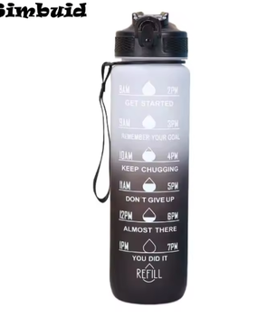 Sport Waterfles 1000 ml met Rietje – Lekvrije Drinkfles voor Fitness en Outdoor