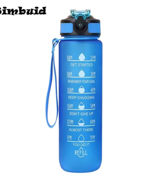 Sport Waterfles 1000 ml met Rietje – Lekvrije Drinkfles voor Fitness en Outdoor