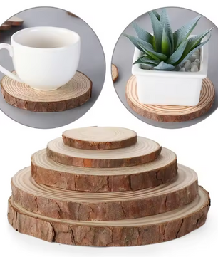 Ronde Houten Onderzetter – Natuurlijke Onderzetter voor Mok, Thee en Koffie