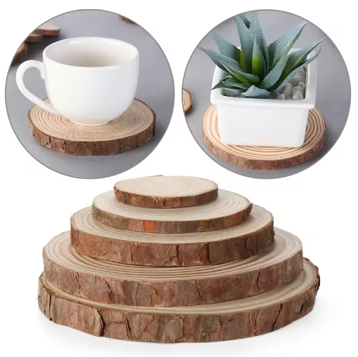 Ronde Houten Onderzetter – Natuurlijke Onderzetter voor Mok, Thee en Koffie