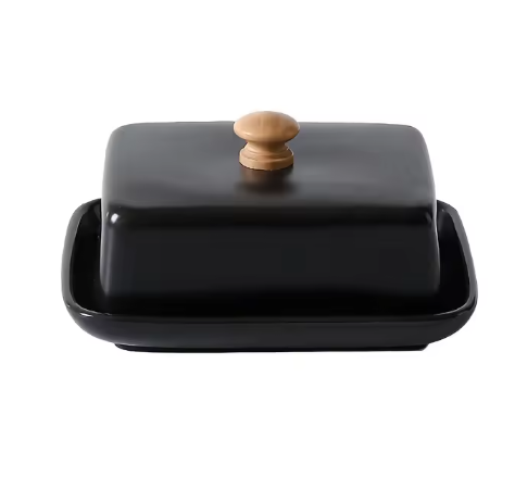 Keramische Boterbak met Deksel – Rechthoekige Boter- en Kaas Opbergdoos