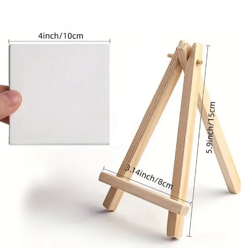 Set van 5 Mini Canvas Schilderdoeken – Blanco Doeken voor Schilderen