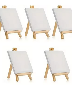 Set van 5 Mini Canvas Schilderdoeken – Blanco Doeken voor Schilderen