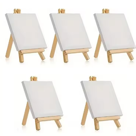 Set van 5 Mini Canvas Schilderdoeken – Blanco Doeken voor Schilderen