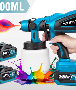 Draadloos Elektrisch Verfspuitpistool 1000 ml – Verfspuit voor DIY en Klusprojecten