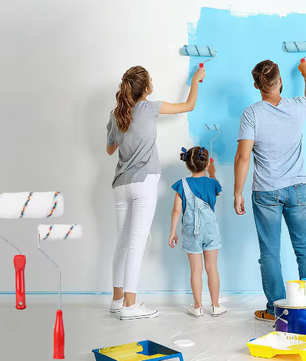 31-Delige Verfroller Set – Schildergereedschap met Rollen, Penselen en Verfbak