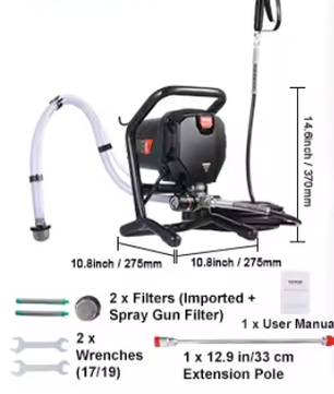 Airless Elektrische Verfspuit 3000 PSI – Verfspuitmachine voor Muren en Meubels