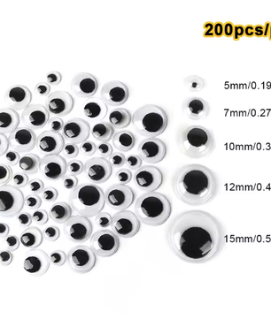 Zelfklevende Googly Ogen Set – Wiggle Ogen voor DIY Knutselprojecten