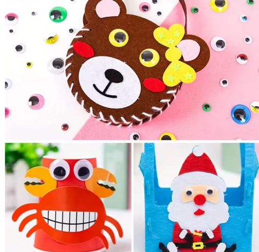 Zelfklevende Googly Ogen Set – Wiggle Ogen voor DIY Knutselprojecten