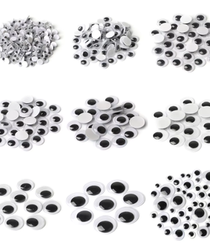 Zelfklevende Googly Ogen Set – Wiggle Ogen voor DIY Knutselprojecten